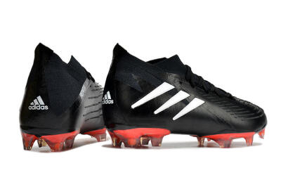 Adidas Predator Edge.1 FG High-Tops Soccer Cleats - Black/White