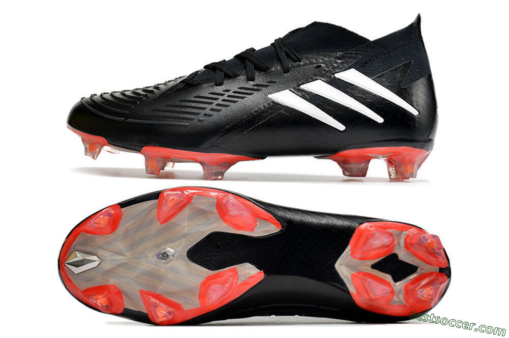 Adidas Predator Edge.1 FG High-Tops Soccer Cleats - Black/White 1