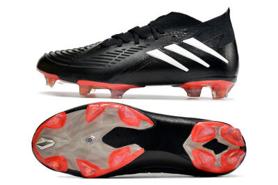 Adidas Predator Edge.1 FG High-Tops Soccer Cleats - Black/White