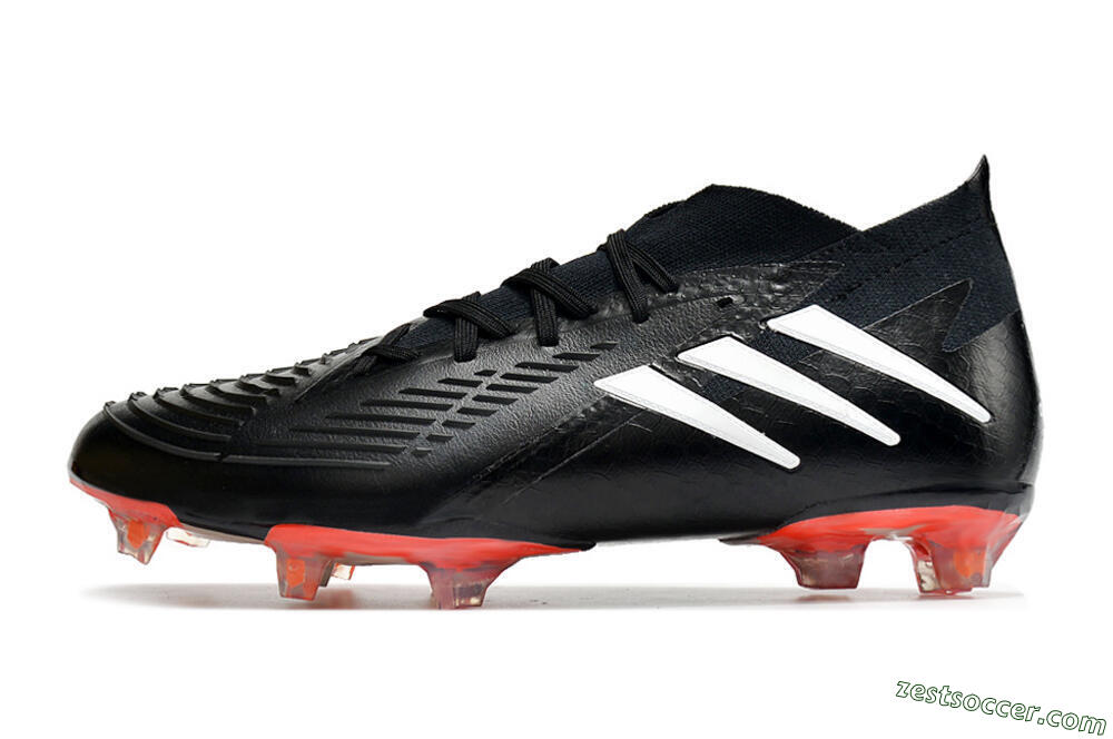 Adidas Predator Edge.1 FG High-Tops Soccer Cleats - Black/White 2