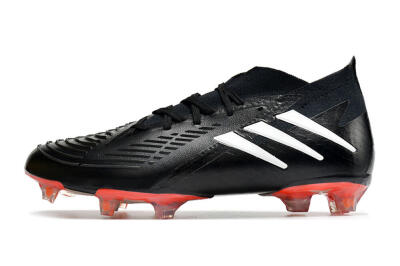 Adidas Predator Edge.1 FG High-Tops Soccer Cleats - Black/White