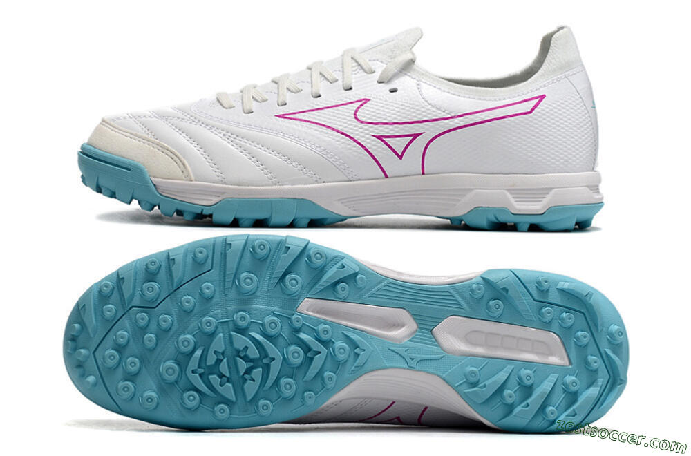 Mizuno Morelia Neo Sala β Japan TF Low-Tops Soccer Shoes - White/Blue/Red 1