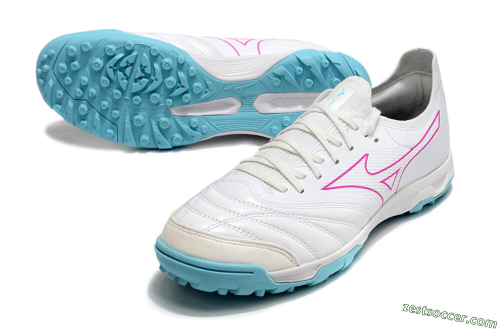 Mizuno Morelia Neo Sala β Japan TF Low-Tops Soccer Shoes - White/Blue/Red 3
