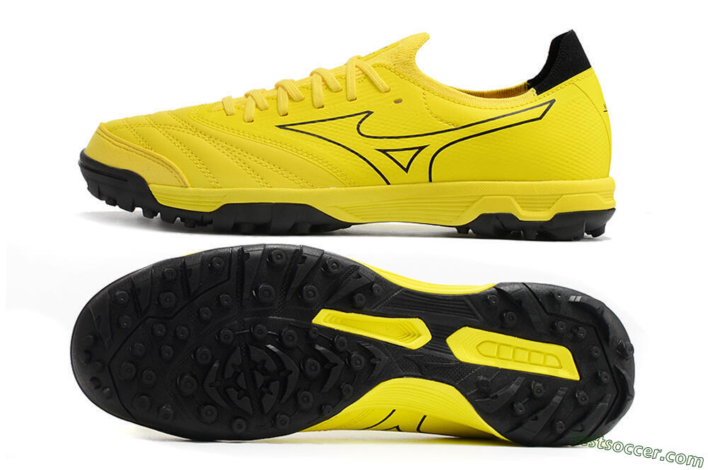Mizuno Morelia Neo Sala β Japan TF Low-Tops Soccer Shoes - Yellow/Black 1