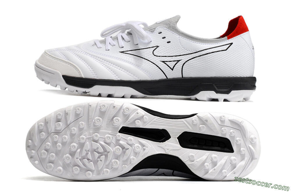 Mizuno Morelia Neo Sala β Japan TF Low-Tops Soccer Shoes - White/Black/Red 1