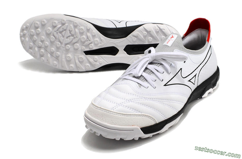 Mizuno Morelia Neo Sala β Japan TF Low-Tops Soccer Shoes - White/Black/Red 3