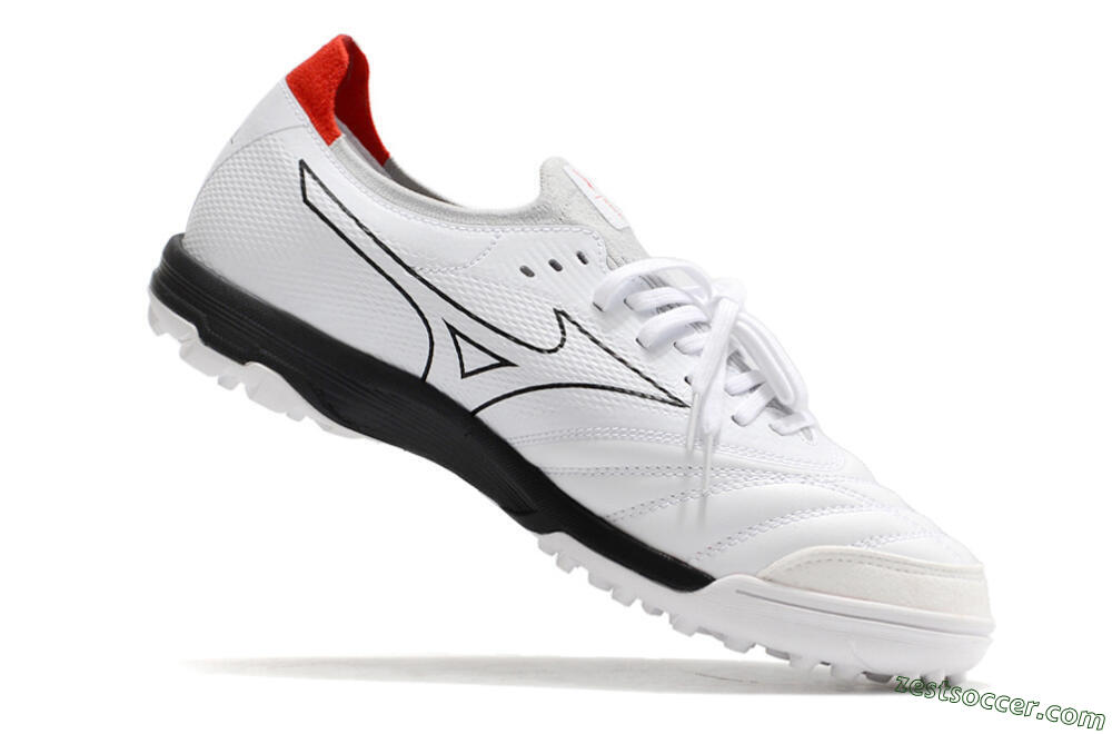 Mizuno Morelia Neo Sala β Japan TF Low-Tops Soccer Shoes - White/Black/Red 4