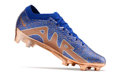 Nike Air Zoom Mercurial Vapor 15 Elite FG Low-Tops Soccer Cleats - Blue/Gold/Silver