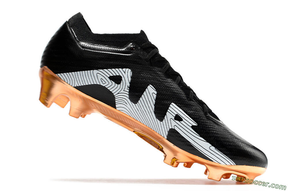 Nike Air Zoom Mercurial Vapor 15 Elite FG Low-Tops Soccer Cleats - Black/Gold 4
