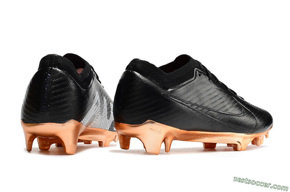 Nike Air Zoom Mercurial Vapor 15 Elite FG Low-Tops Soccer Cleats - Black/Gold 6