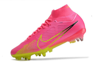 Nike Air Zoom Mercurial Superfly 9 Elite SG High-Tops Soccer Cleats - Pink/Green/Black