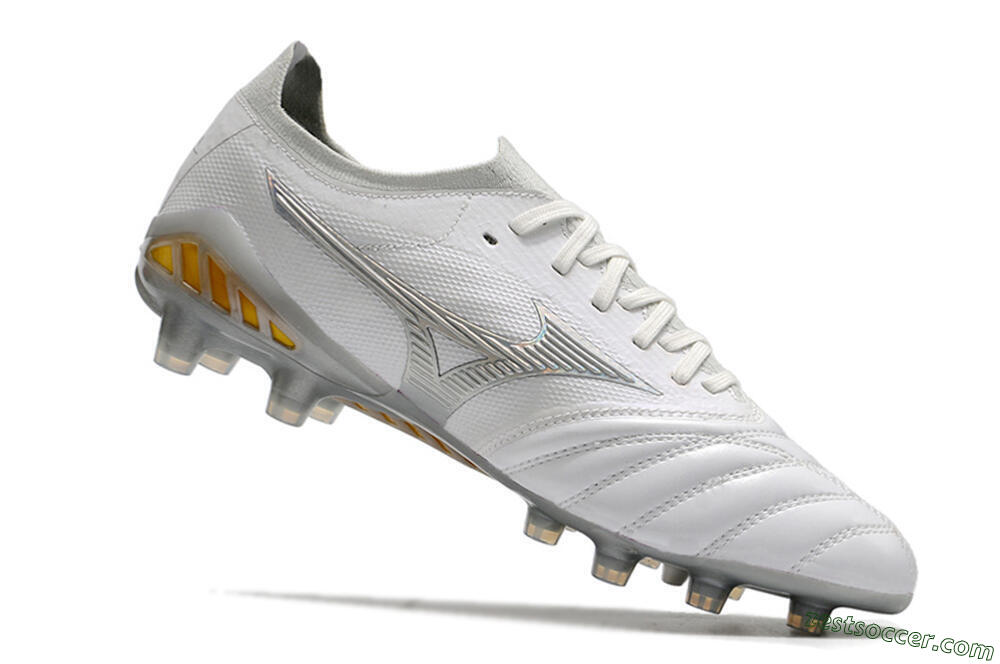 Mizuno Morelia Neo 3 Japan FG Low-Tops Soccer Cleats - White/Yellow 4