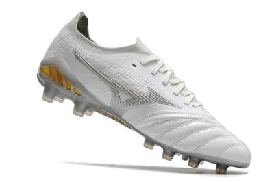 Mizuno Morelia Neo 3 Japan FG Low-Tops Soccer Cleats - White/Yellow