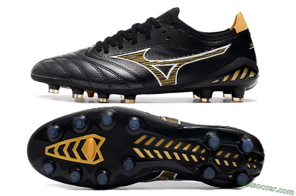 Mizuno Morelia Neo 3 Japan FG Low-Tops Soccer Cleats - Black/Yellow 1