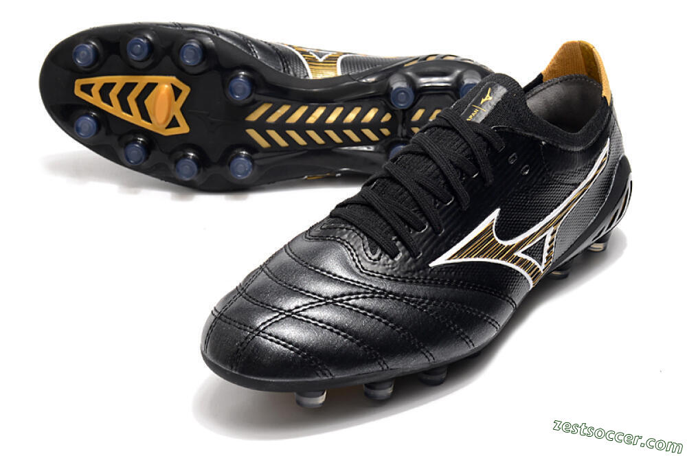 Mizuno Morelia Neo 3 Japan FG Low-Tops Soccer Cleats - Black/Yellow 3