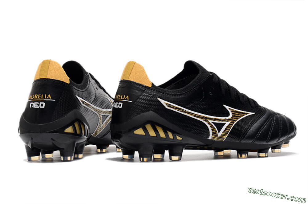 Mizuno Morelia Neo 3 Japan FG Low-Tops Soccer Cleats - Black/Yellow 6