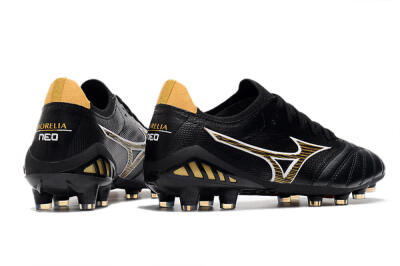 Mizuno Morelia Neo 3 Japan FG Low-Tops Soccer Cleats - Black/Yellow