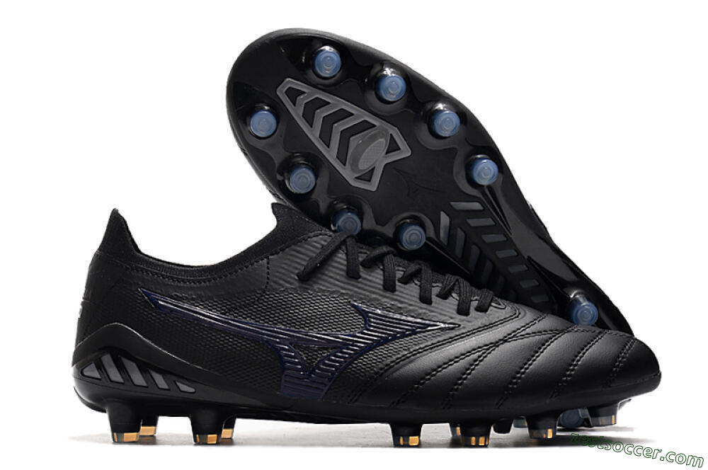 Mizuno Morelia Neo 3 Japan FG Low-Tops Soccer Cleats - Black/Blue 0