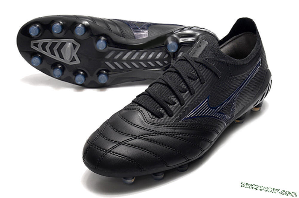 Mizuno Morelia Neo 3 Japan FG Low-Tops Soccer Cleats - Black/Blue 3