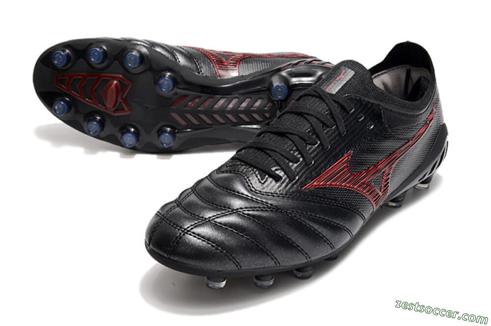 Mizuno Morelia Neo 3 Japan FG Low-Tops Soccer Cleats - Black/Red 3