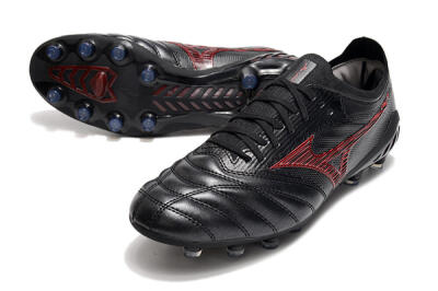 Mizuno Morelia Neo 3 Japan FG Low-Tops Soccer Cleats - Black/Red