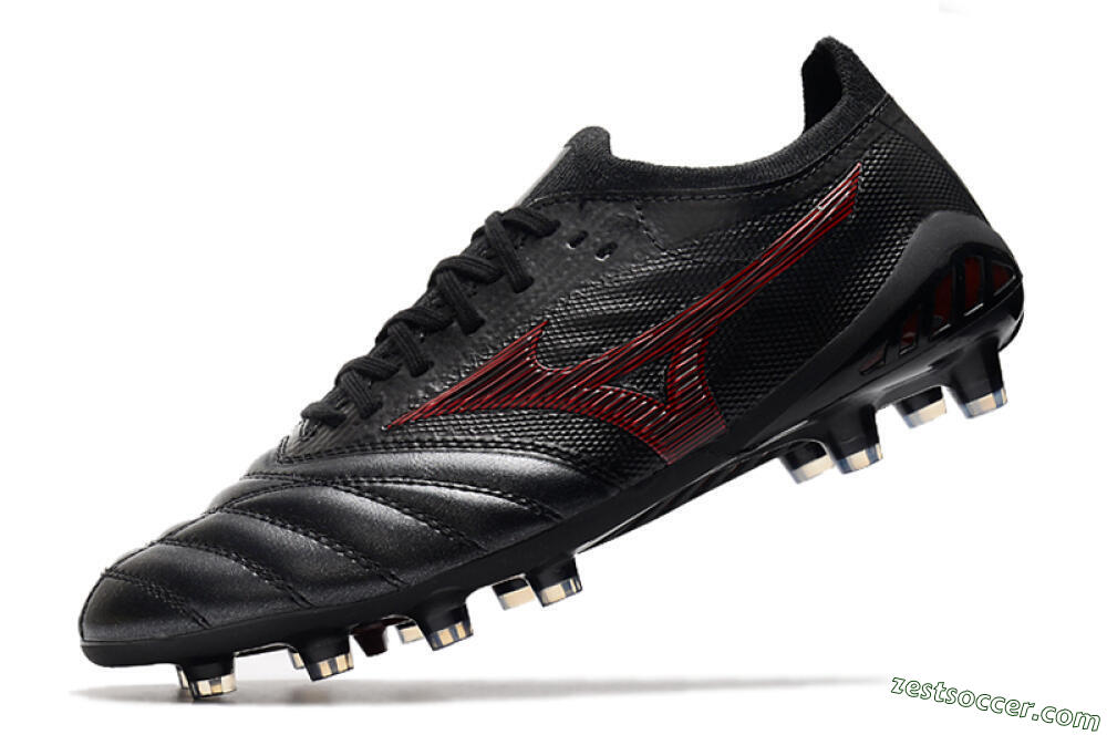 Mizuno Morelia Neo 3 Japan FG Low-Tops Soccer Cleats - Black/Red 4
