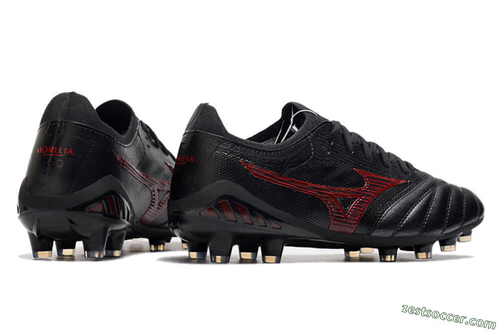 Mizuno Morelia Neo 3 Japan FG Low-Tops Soccer Cleats - Black/Red 6