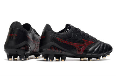 Mizuno Morelia Neo 3 Japan FG Low-Tops Soccer Cleats - Black/Red