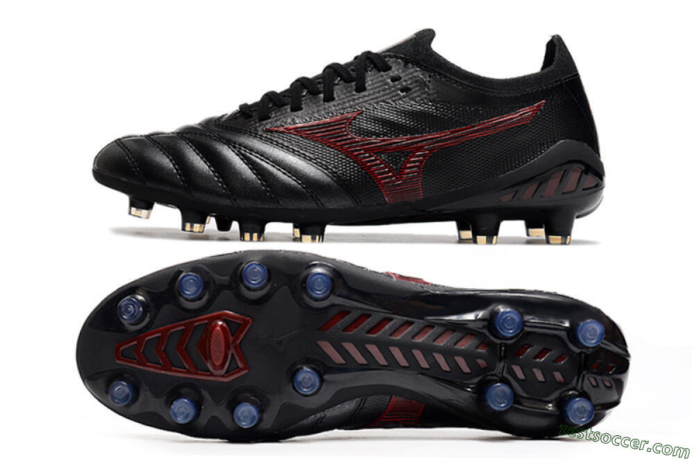 Mizuno Morelia Neo 3 Japan FG Low-Tops Soccer Cleats - Black/Red 1