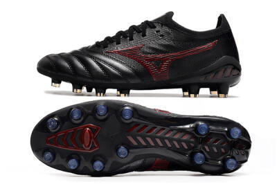 Mizuno Morelia Neo 3 Japan FG Low-Tops Soccer Cleats - Black/Red