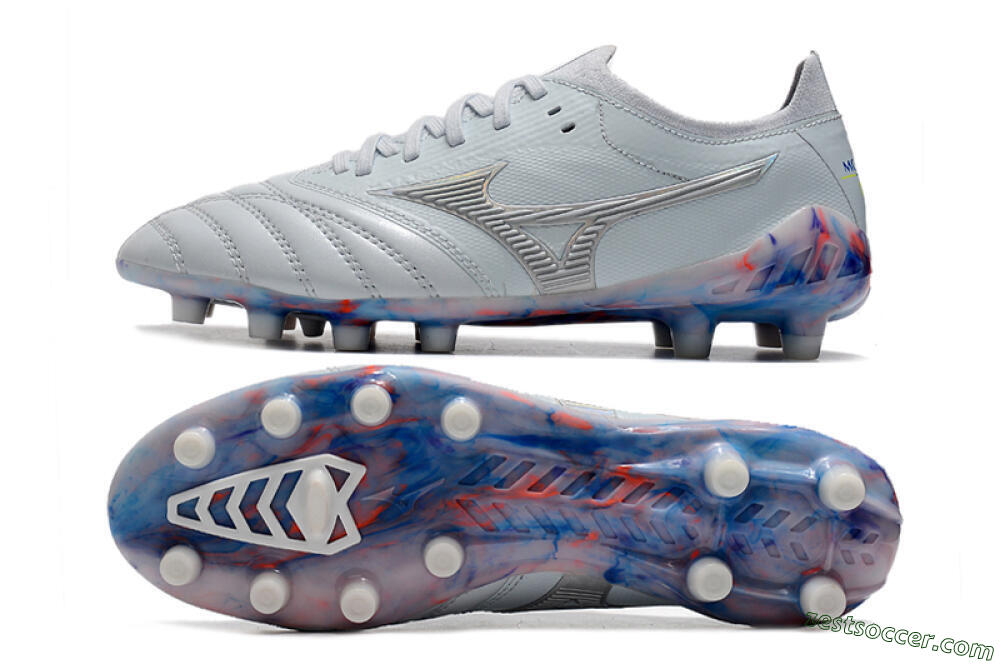 Mizuno Morelia Neo 3 Japan FG Low-Tops Soccer Cleats - White/Blue 1