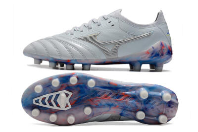 Mizuno Morelia Neo 3 Japan FG Low-Tops Soccer Cleats - White/Blue