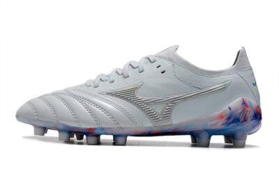 Mizuno Morelia Neo 3 Japan FG Low-Tops Soccer Cleats - White/Blue