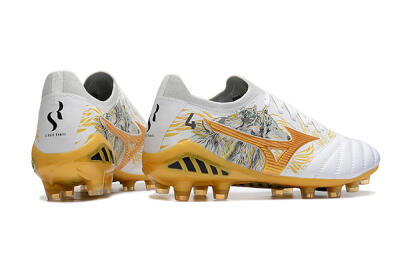 Mizuno Morelia Neo 3 Japan FG Low-Tops Soccer Cleats - White/Black/Gold