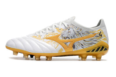 Mizuno Morelia Neo 3 Japan FG Low-Tops Soccer Cleats - White/Black/Gold