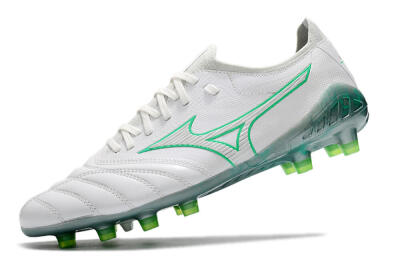 Mizuno Morelia Neo 3 Japan FG Low-Tops Soccer Cleats - White/Green