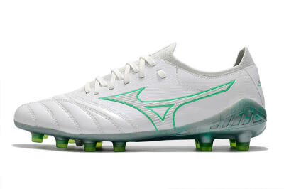 Mizuno Morelia Neo 3 Japan FG Low-Tops Soccer Cleats - White/Green