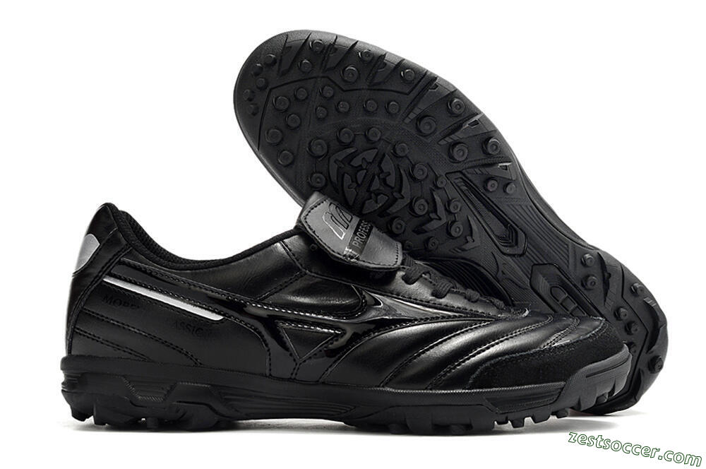 Mizuno Morelia Sala Classic TF Low-Tops Soccer Shoes - Black/Black 0