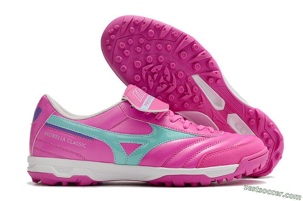 Mizuno Morelia Sala Classic TF Low-Tops Soccer Shoes - Pink/Blue 0