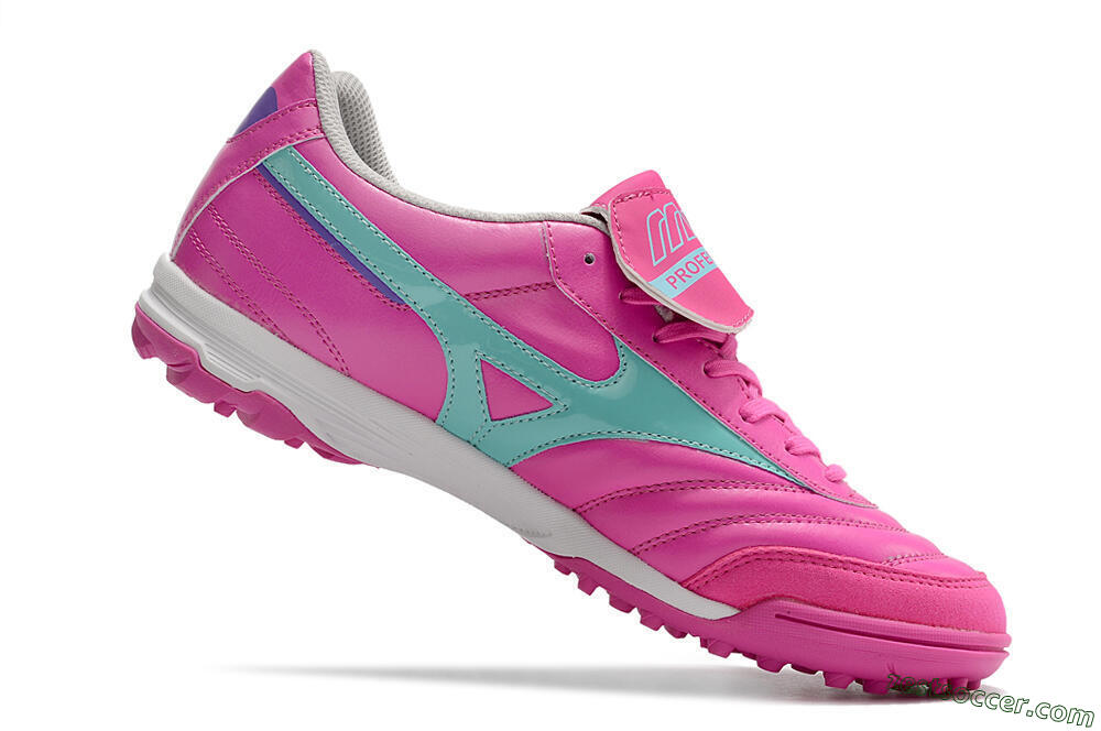 Mizuno Morelia Sala Classic TF Low-Tops Soccer Shoes - Pink/Blue 4