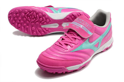 Mizuno Morelia Sala Classic TF Low-Tops Soccer Shoes - Pink/Blue