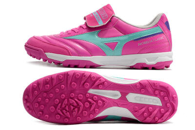 Mizuno Morelia Sala Classic TF Low-Tops Soccer Shoes - Pink/Blue