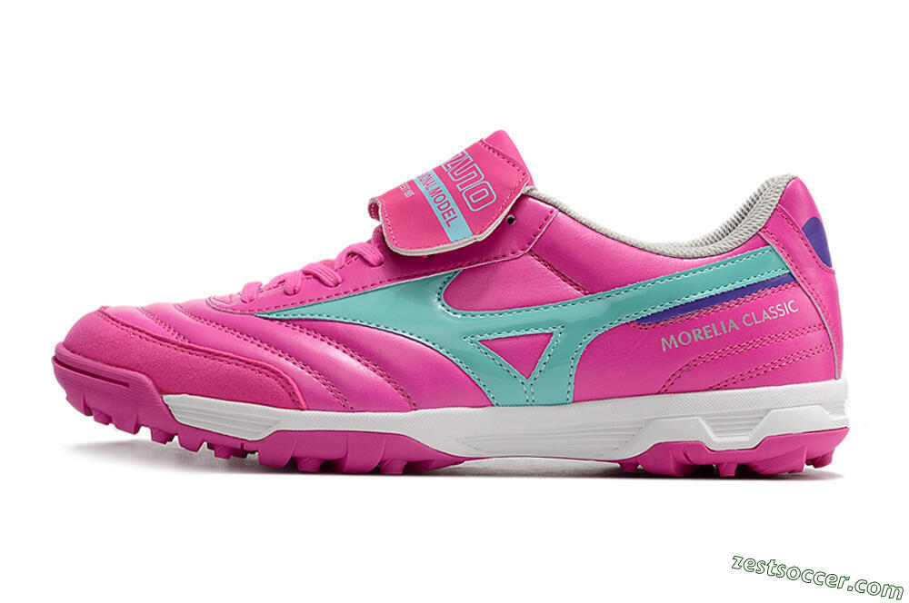 Mizuno Morelia Sala Classic TF Low-Tops Soccer Shoes - Pink/Blue 2