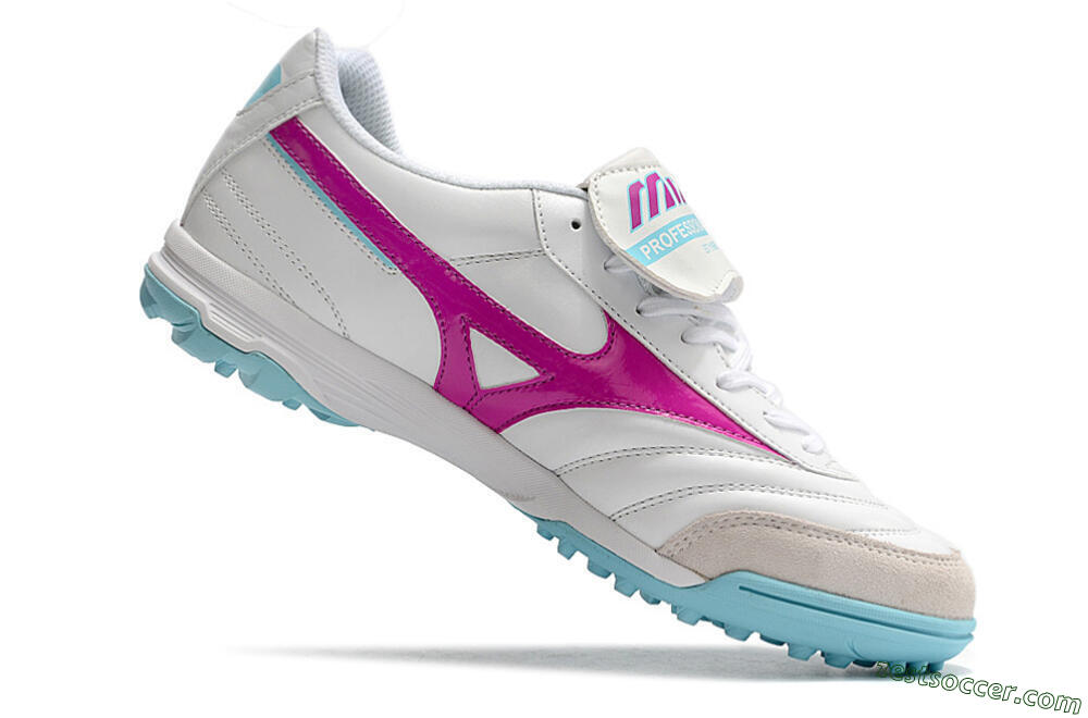 Mizuno Morelia Sala Classic TF Low-Tops Soccer Shoes - White/Red/Blue 4