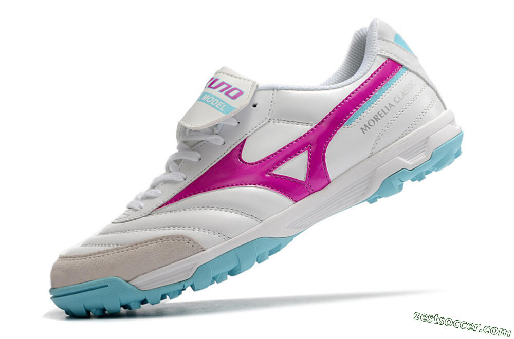 Mizuno Morelia Sala Classic TF Low-Tops Soccer Shoes - White/Red/Blue 5