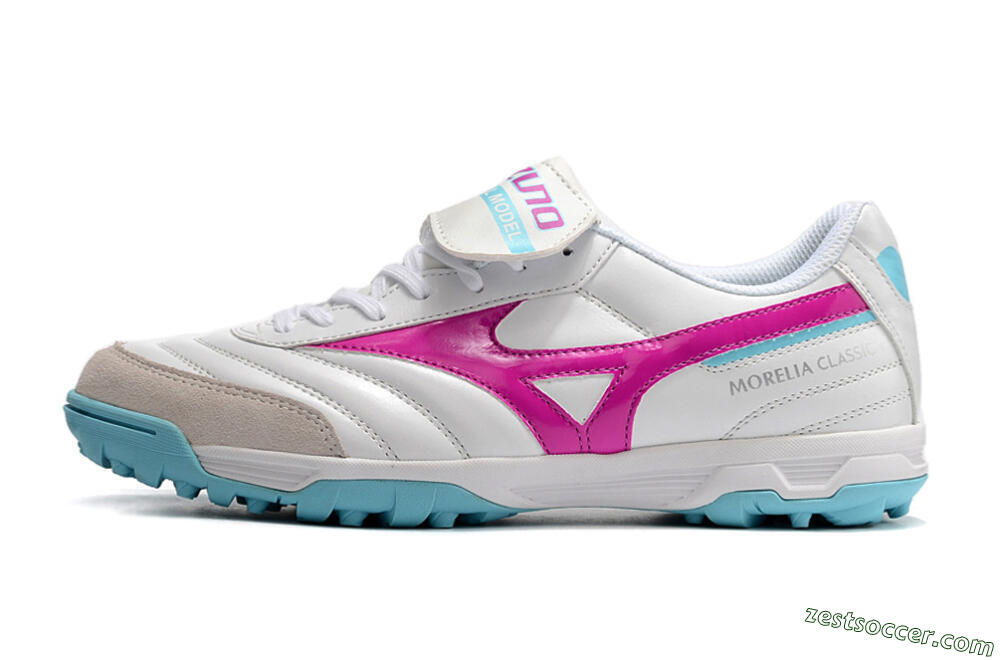 Mizuno Morelia Sala Classic TF Low-Tops Soccer Shoes - White/Red/Blue 2