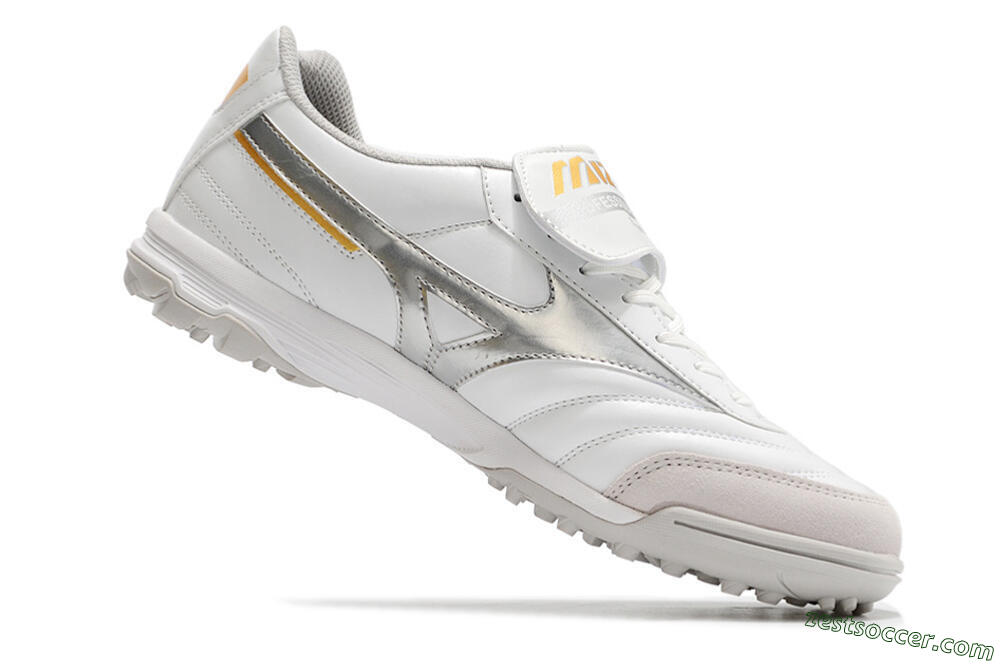 Mizuno Morelia Sala Classic TF Low-Tops Soccer Shoes - White/Silver 4