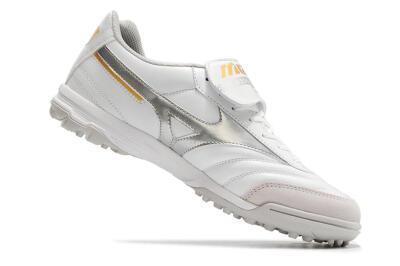 Mizuno Morelia Sala Classic TF Low-Tops Soccer Shoes - White/Silver