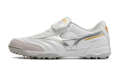 Mizuno Morelia Sala Classic TF Low-Tops Soccer Shoes - White/Silver