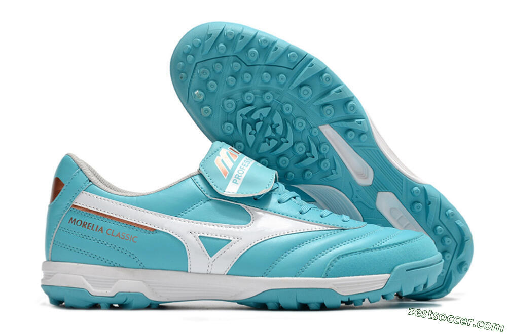 Mizuno Morelia Sala Classic TF Low-Tops Soccer Shoes - Blue/White 0